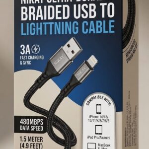Nikay Lightning to USB Cable CARGING CABLE USB TO iPhone Lighting connector