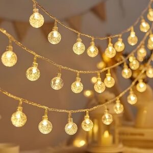 Nikay 14 LED Crystal Ball String LED Diwali Lights for Decoration for Home 4 Mtr Warm White Waterproof Decorative Lights for Festival, Birthday, Wedding, Party for Home, Patio, Lawn, Restaurants