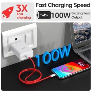 Nikay100W Fast Charger & USB A to Type C Cable Combo,Supports Warp, SuperVOOC, Dash, Fast & Super Fast Charging, Charger Adapter Designed for One-Plus & Type C Smartphones-100 W, White