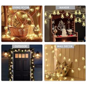 Nikay String Lights,14 LED Diwali Diya,10 Feet Warm White Fairy Lights for Home,Mandir,Pooja Room,Deepawali & Diwali Decoration,Christmas,Festival,Indoor & Outdoor Decorative Lights
