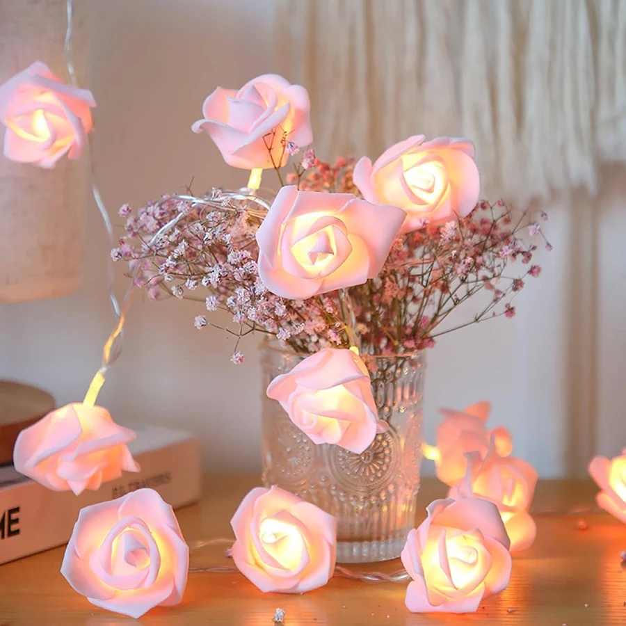 Rose LED String Light - LED String Lights | Decorative Rose Lights | Multicolour String Lights - Multicolour - Image 2